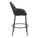  Zuo 110075 Vila Barstool - Black IMAGE 2