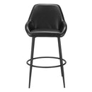  Zuo 110075 Vila Barstool - Black IMAGE 3