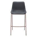  Zuo Magnus 109937 Barstool - Black & Walnut IMAGE 3