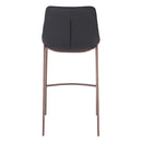  Zuo Magnus 109937 Barstool - Black & Walnut IMAGE 4