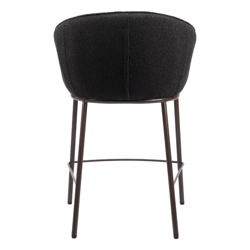  Zuo Essen 109809 Counter Stool - Black & Bronze IMAGE 4