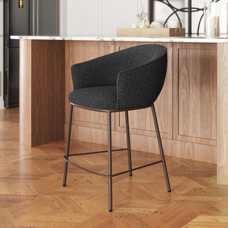  Zuo Essen 109809 Counter Stool - Black & Bronze IMAGE 8
