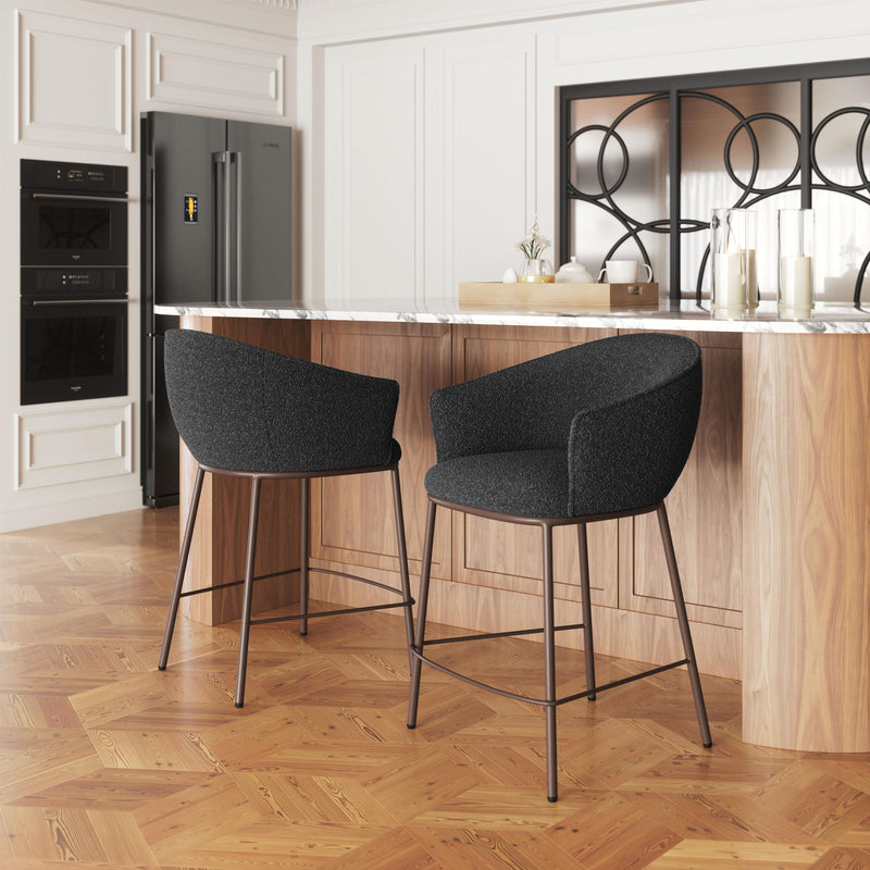  Zuo Essen 109809 Counter Stool - Black & Bronze IMAGE 9