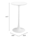  Zuo Auray 109828 Bar Table - White IMAGE 6
