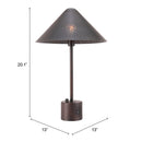  Zuo Cardo 56141 Table Lamp - Bronze IMAGE 8