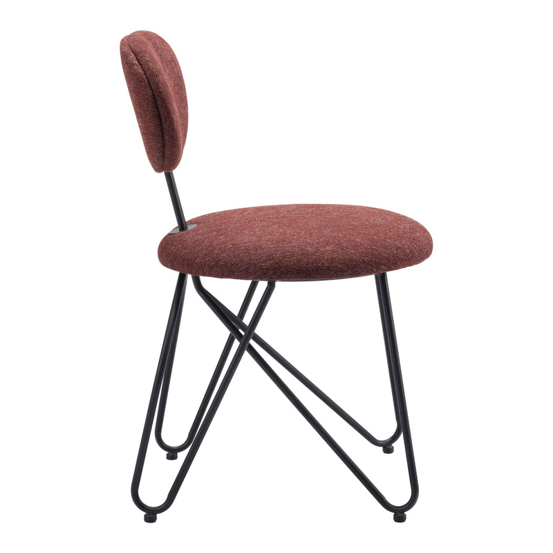  Zuo Novi 110018 Dining Chair - Maroon Brown IMAGE 2