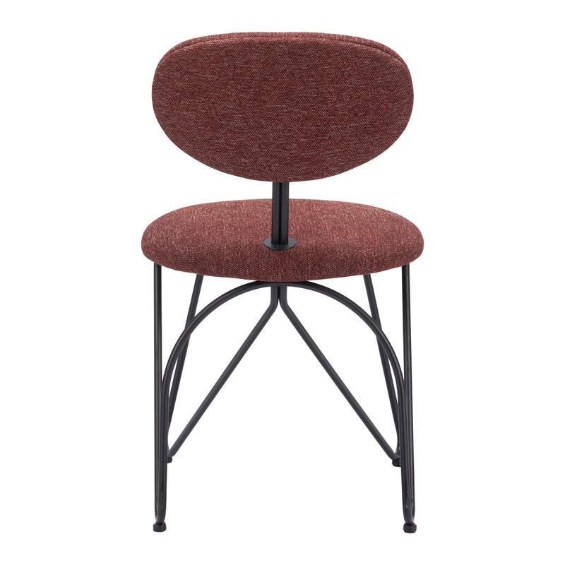  Zuo Novi 110018 Dining Chair - Maroon Brown IMAGE 4