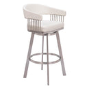  Zuo Bantry 110046 Swivel Barstool - White IMAGE 1