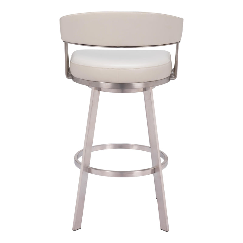  Zuo Bantry 110046 Swivel Barstool - White IMAGE 4