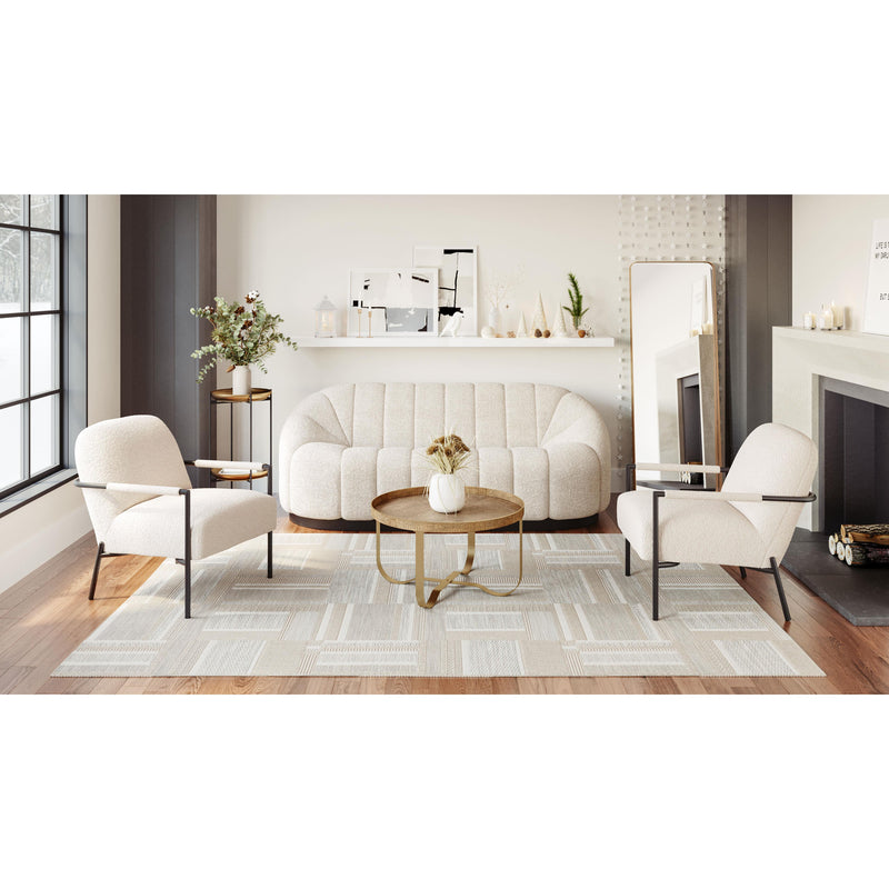  Zuo Chicago 109518 Accent Chair - Ivory IMAGE 9