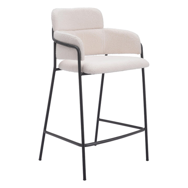  Zuo Marcel 109665 Counter Stool - Cream IMAGE 1