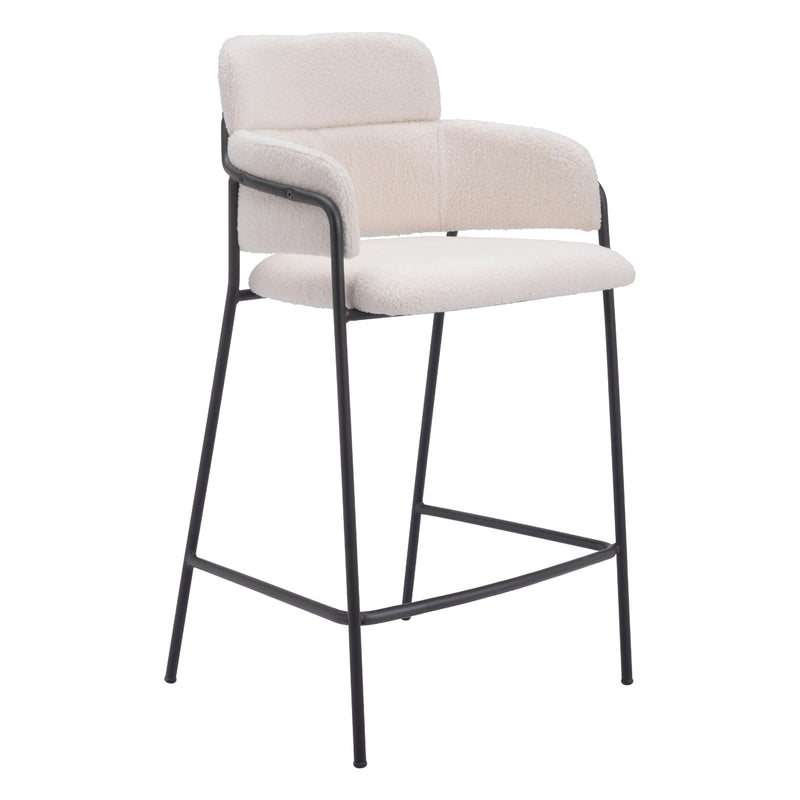 Zuo Marcel 109665 Counter Stool - Cream IMAGE 1