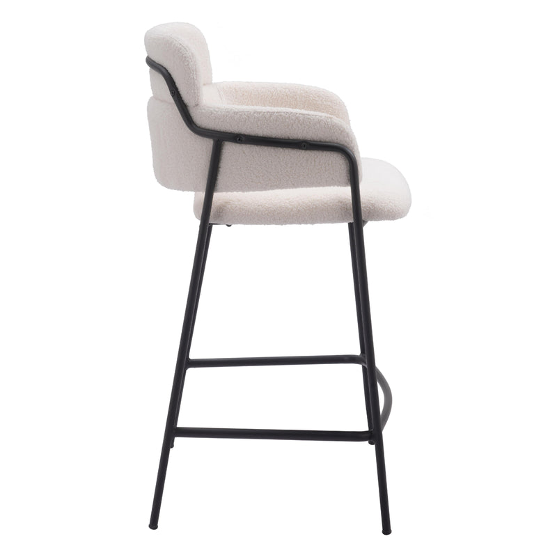  Zuo Marcel 109665 Counter Stool - Cream IMAGE 2