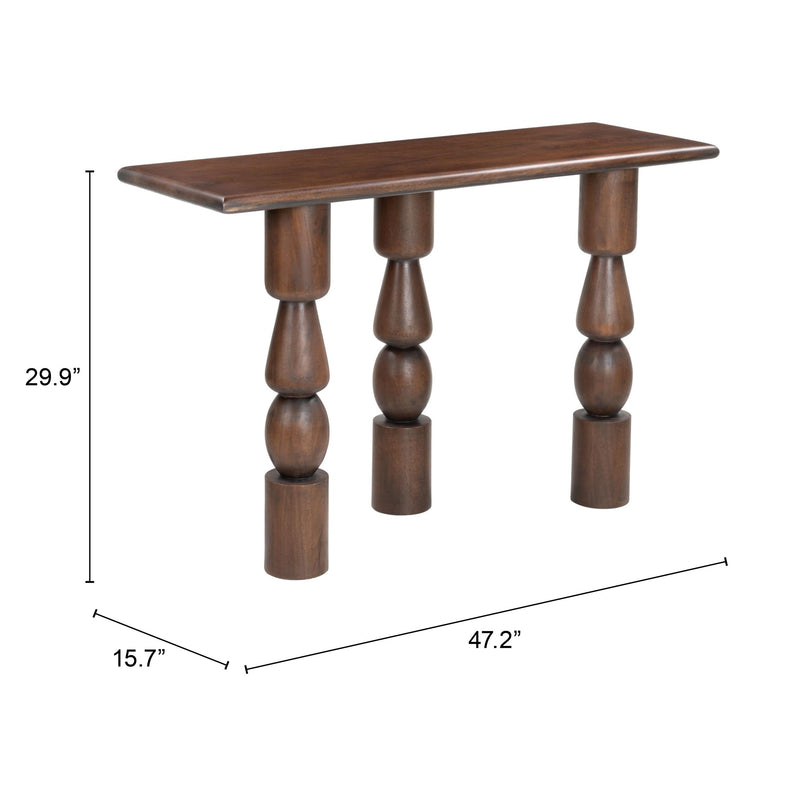  Zuo Split 109852 Console Table - Brown IMAGE 7