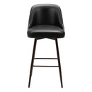  Zuo Keppel 109975 Swivel Barstool - Black & Bronze IMAGE 3