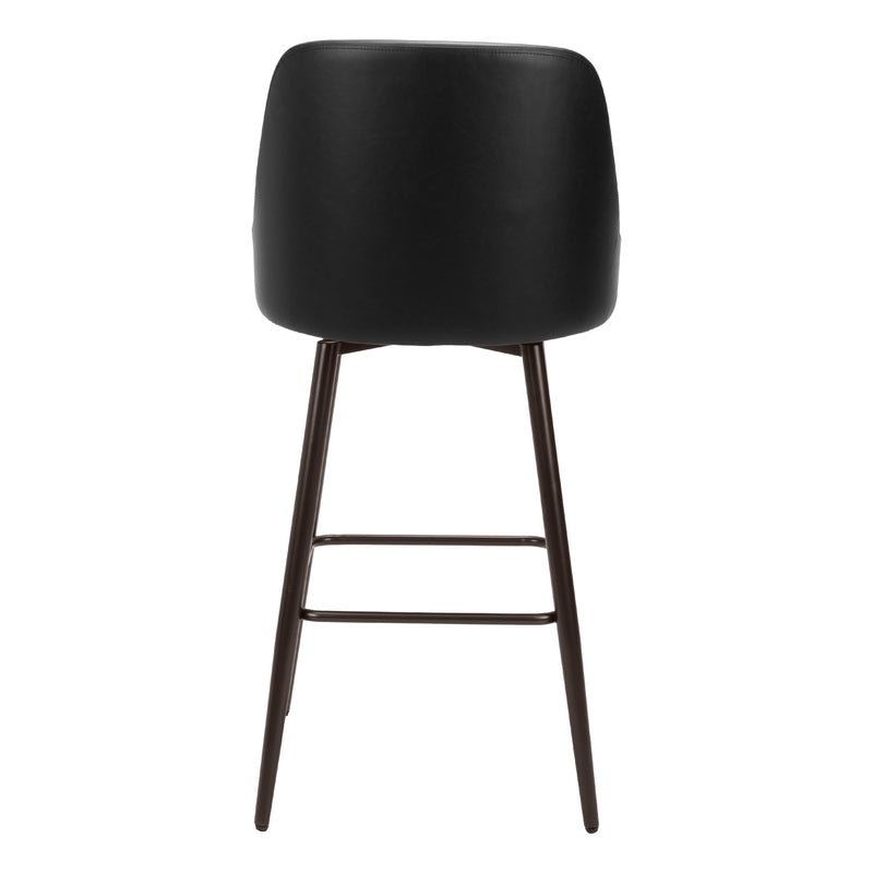  Zuo Keppel 109975 Swivel Barstool - Black & Bronze IMAGE 4