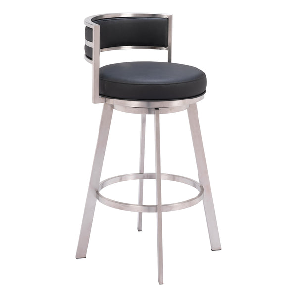  Zuo Gimsby 110044 Swivel Barstool - Black IMAGE 1