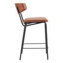  Zuo Charon 110262 Counter Stool - Vintage Brown IMAGE 2