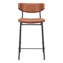  Zuo Charon 110262 Counter Stool - Vintage Brown IMAGE 3