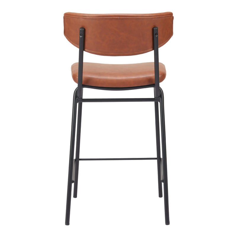  Zuo Charon 110262 Counter Stool - Vintage Brown IMAGE 4