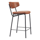  Zuo Charon 110262 Counter Stool - Vintage Brown IMAGE 6