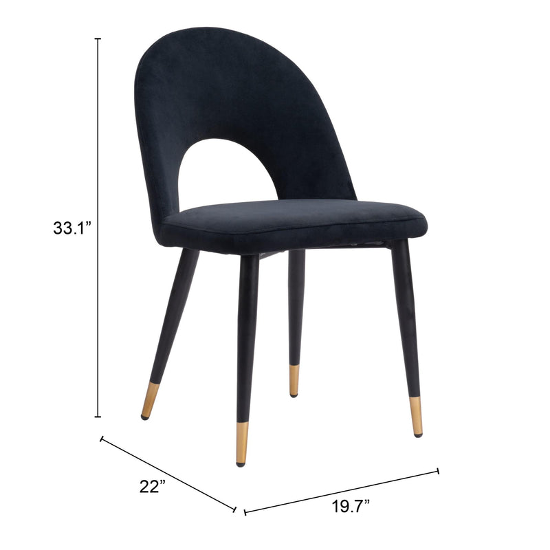  Zuo Menlo 109873 Dining Chair - Black IMAGE 10