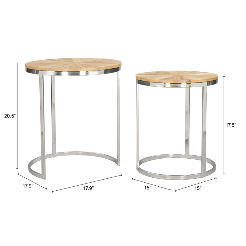  Zuo Bari 109776 Nesting Table Set - Natural IMAGE 9