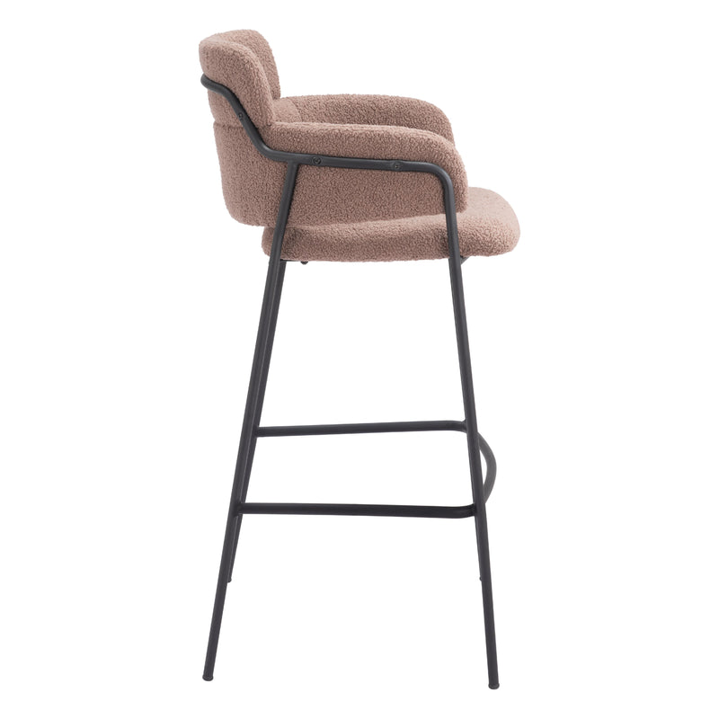  Zuo Marcel 109668 Barstool - Brown IMAGE 2