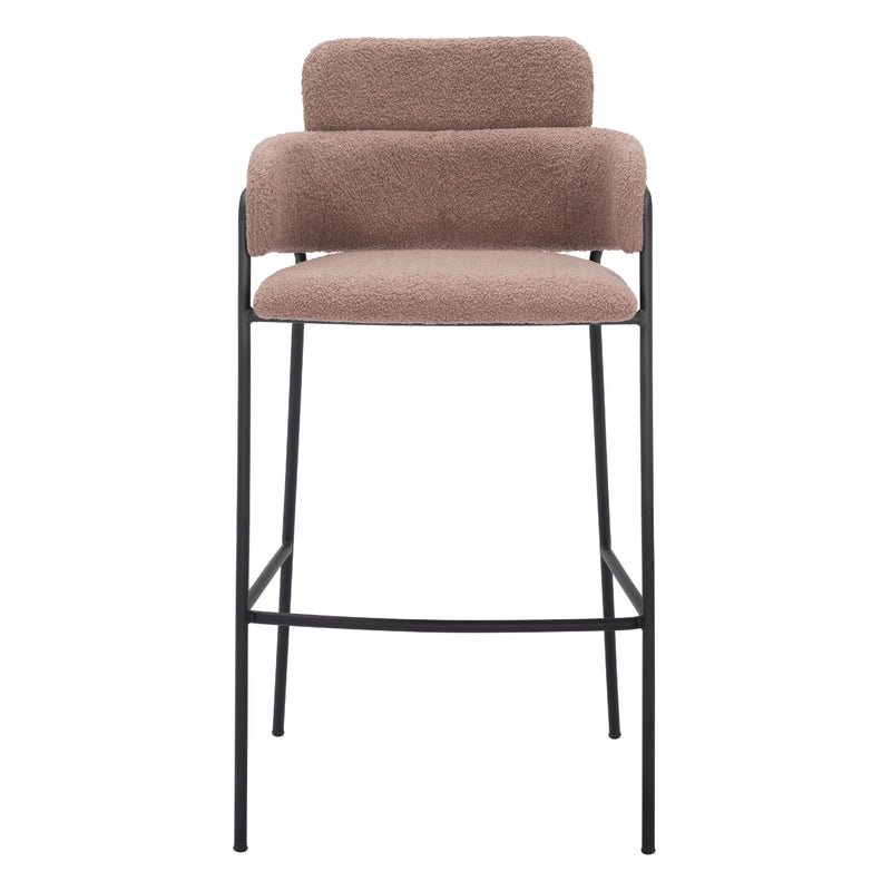  Zuo Marcel 109668 Barstool - Brown IMAGE 3