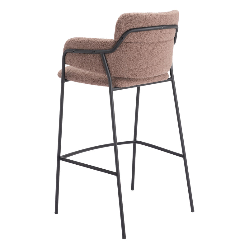  Zuo Marcel 109668 Barstool - Brown IMAGE 5