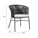  Zuo Freycinet 703987 Dining Chair - Black IMAGE 10