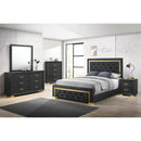  Crown Mark Pepe B9290-K King Bed - Black IMAGE 2
