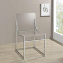 Coaster Furniture Adino 121182 Acrylic Dining Side Chair - Chrome IMAGE 2