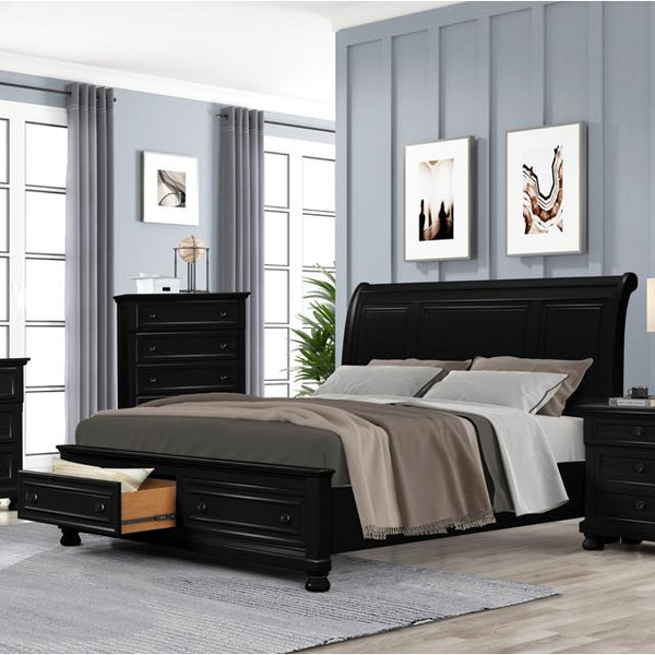 Titus Furniture Charley 60" Bed (Black) IMAGE 1