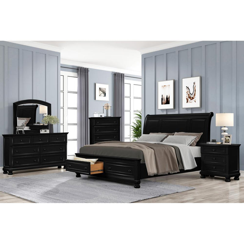 Titus Furniture Charley 78" Bed (Black) IMAGE 2