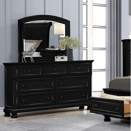 Titus Furniture Charley/Mirror (Black) IMAGE 1