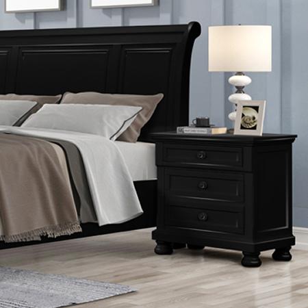 Titus Furniture Charley Night Stand (Black) IMAGE 1