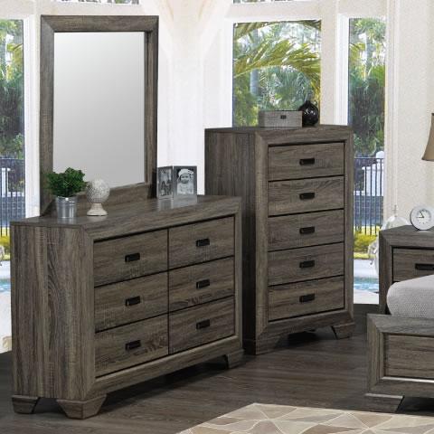 Titus Furniture Jenna 6-Drawer Dresser with Mirror Jenna-DM IMAGE 1