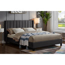 Titus Furniture T2190C-D 54" Double Platform Bed (Charcoal) IMAGE 1