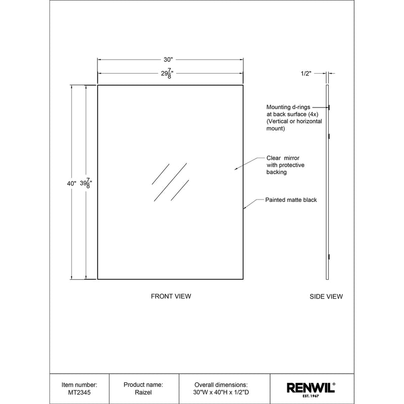  Renwil Raizel MT2345 Vanity Mirror IMAGE 6