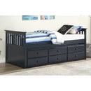 Titus Furniture T2100B 39" Captain's Bed (Navy Blue) IMAGE 1