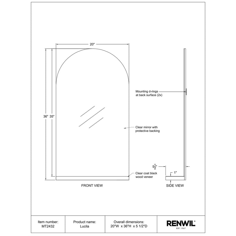  Renwil Lucila MT2432 Vanity Mirror IMAGE 6