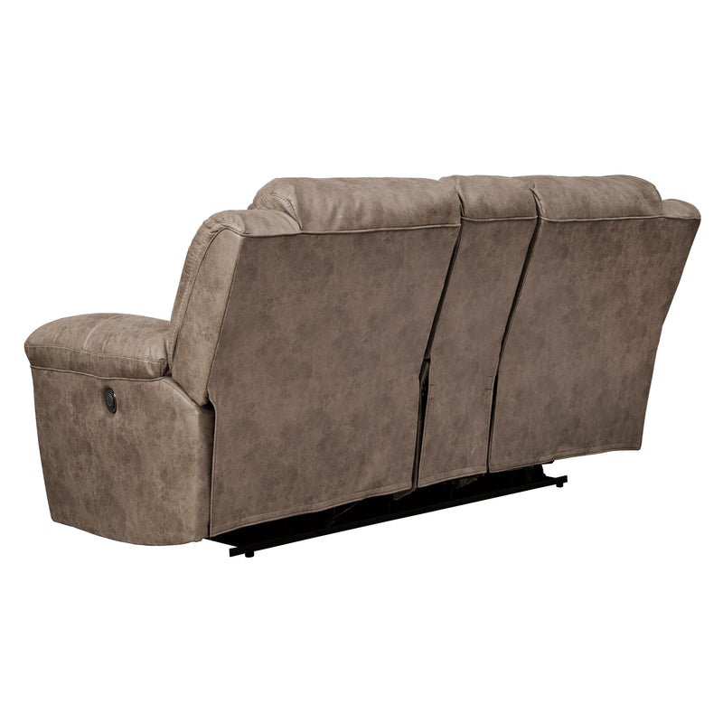 Signature Design by Ashley Stoneland Reclining Leather Look Loveseat with Console 3990594C IMAGE 3