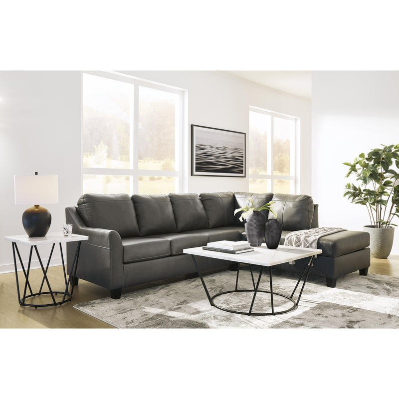 Signature Design by Ashley Valderno Leather 2 pc Sectional 4780466C/4780417C IMAGE 5