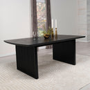  Coaster Furniture Brookmead 108231 100-inch Extension Leaf Dining Table - Black IMAGE 4