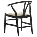 Coaster Furniture Crestmont 108482 Wood Wishbone Dining Side Chair - Black (Set of 2) IMAGE 6