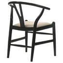 Coaster Furniture Crestmont 108482 Wood Wishbone Dining Side Chair - Black (Set of 2) IMAGE 7
