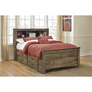 Signature Design by Ashley Trinell B446B79 Full Bookcase Bed with 2 Sided Storage IMAGE 2