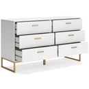 Signature Design by Ashley Socalle EB1867-231 Six Drawer Dresser IMAGE 2