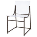 Coaster Furniture Adino 121142 Acrylic Dining Side Chair - Black Nickel (Set of 2) IMAGE 4